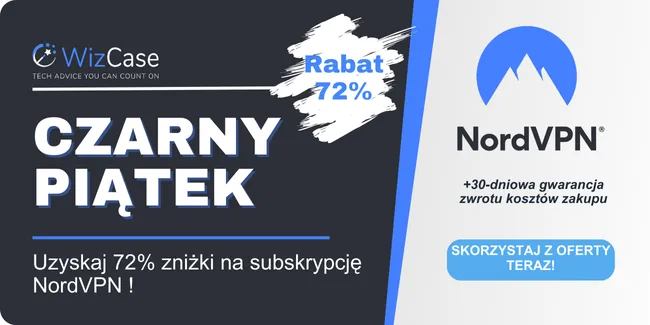 NordVPN Czarny Piątek 2025 baner kuponowy